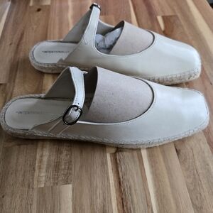 Intentionally Blank Women's Reports Slip On Espadrille Cream Size 42 Leather